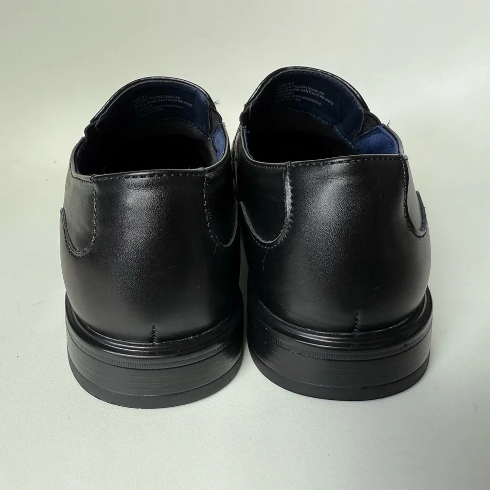 Perry Ellis Black Leather Slip-On Loafers